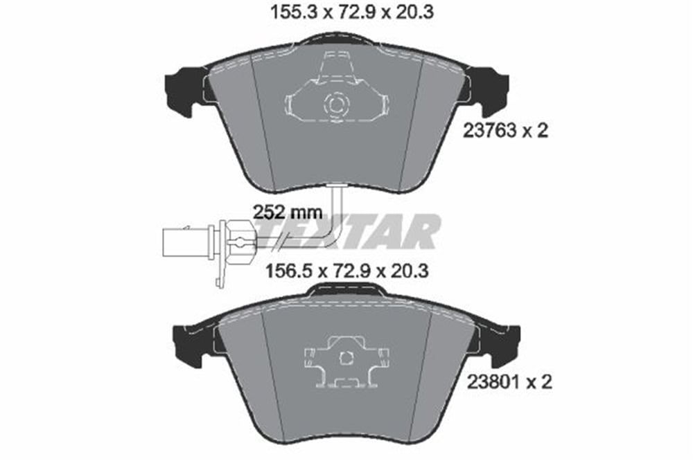 TEXTAR 2376302 - Fren Balatasi Ön - Vw A4-a6