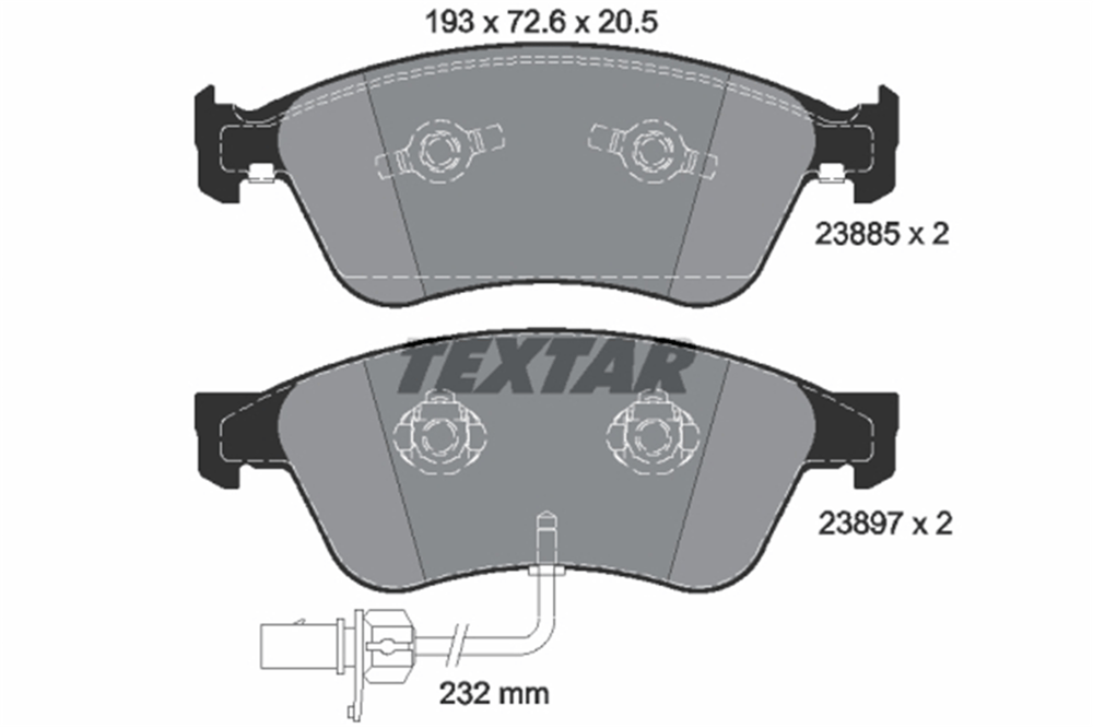 TEXTAR 2388501 - Fren Balatasi Ön - Vw A6-a8