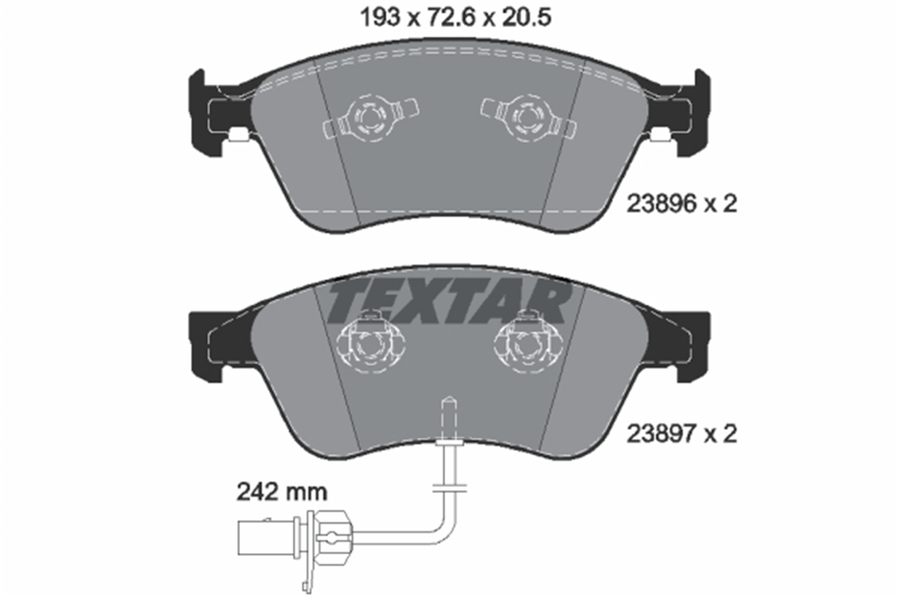 TEXTAR 2389601 - Fren Balatasi Ön - Vw A6-a8