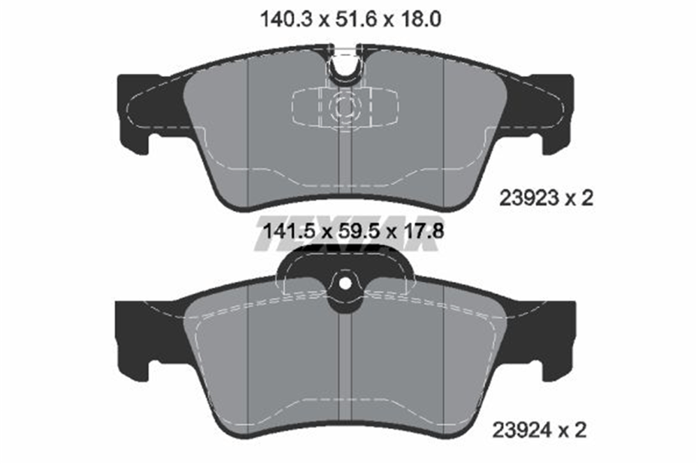TEXTAR 2392302 - Fren Balatasi Arka - Mercedes W164-251-463