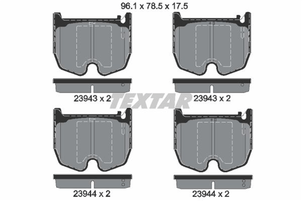 TEXTAR 2394301 - Fren Balatasi Ön - Mercedes 211-219-215-220-221