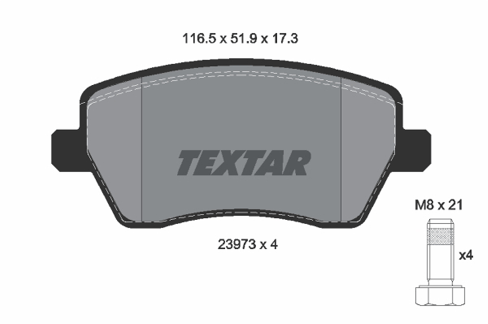 TEXTAR 2397301 - Fren Balatasi Ön - Mercedes Citan