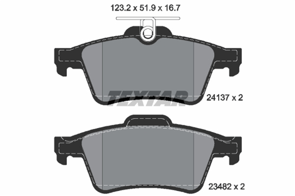 TEXTAR 2413701 - Fren Balatasi Arka - Ford Focus/vectra C/citroen / Ford/ Mazda/ Renault / Saab / Volvo