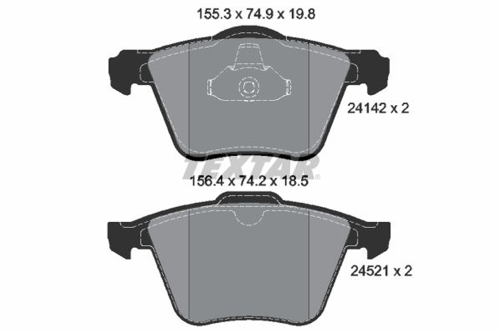 TEXTAR 2414201 - Fren Balatasi Ön - Ford S-max/volvo