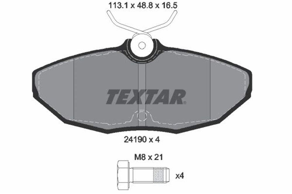 TEXTAR 2419001 - Fren Balatasi Arka - Volvo Jaguar S-type Ii (x200)