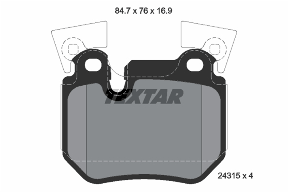 TEXTAR 2431501 - Fren Balatasi Arka - Bmw E81-e82-e87-e88-e90-e91-e92-e93