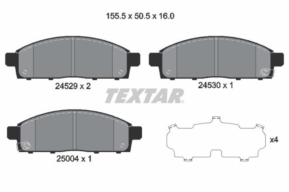 TEXTAR 2452901 - Fren Balatasi Ön - Fiat Fullback- L200