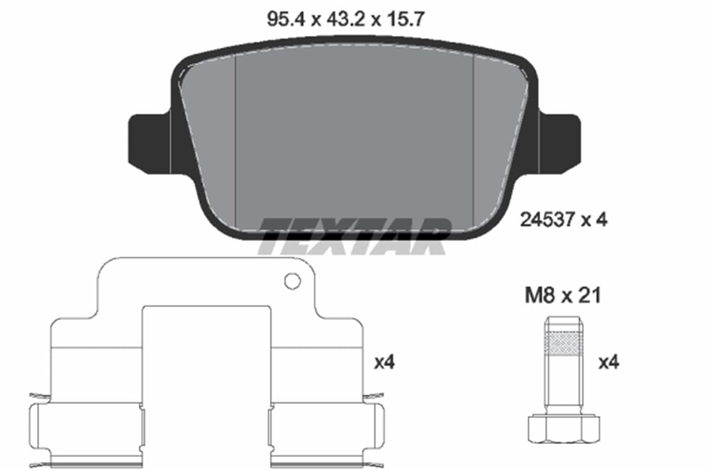 TEXTAR 2453701 - Fren Balatasi Arka - Bmw Freelander 2