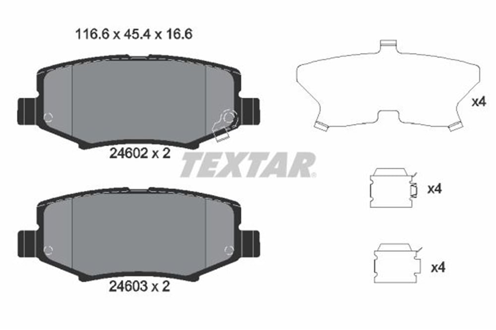 TEXTAR 2460201 - Fren Balatasi Arka - Fiat Jeep Grand Cherokee- Wrangler Iii