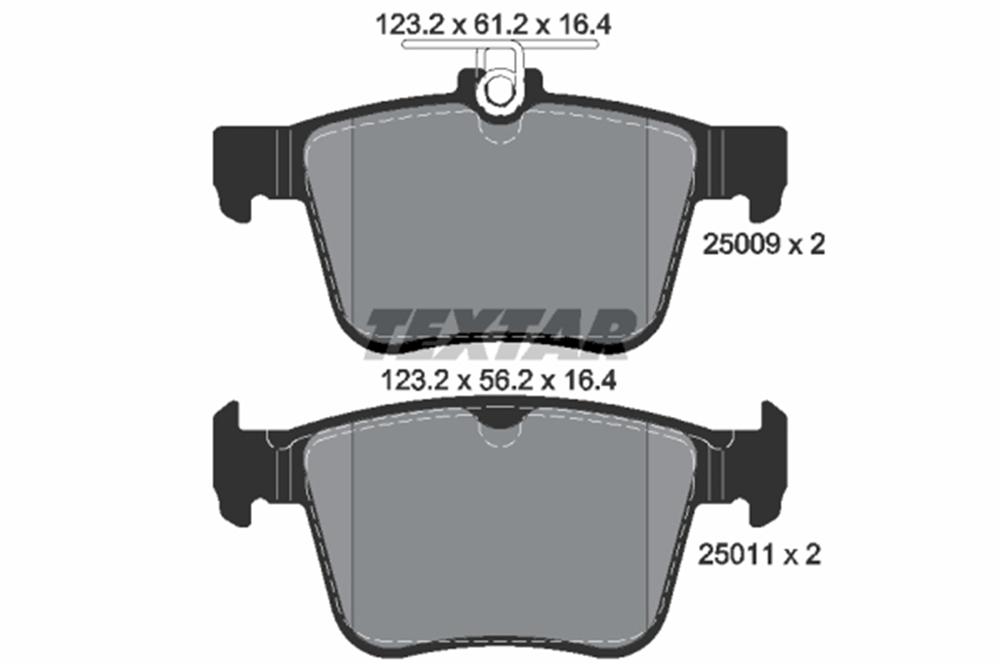 TEXTAR 2500901 - Fren Balatasi Arka - Vw Golf7-a3-leon-passat