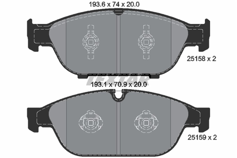 TEXTAR 2515802 - Fren Balatasi Ön - Vw A6-a7-a8