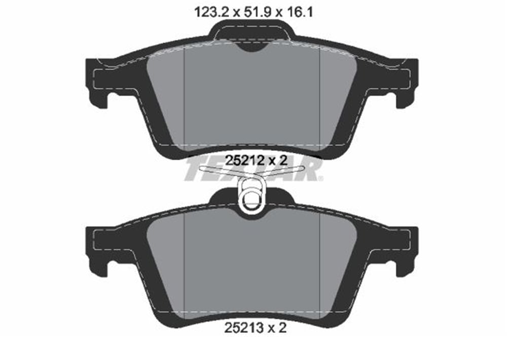 TEXTAR 2521201 - Fren Balatasi Arka - Ford Focus/vectra C/citroen / Mazda/ Renault /volvo
