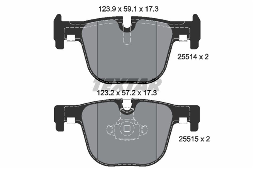 TEXTAR 2551401 - Fren Balatasi Arka - Bmw F30-f30 Lci-f31-f34 Gt-4f32-f32 Lci-f33-f33 Lci-f36 Gran Coupe