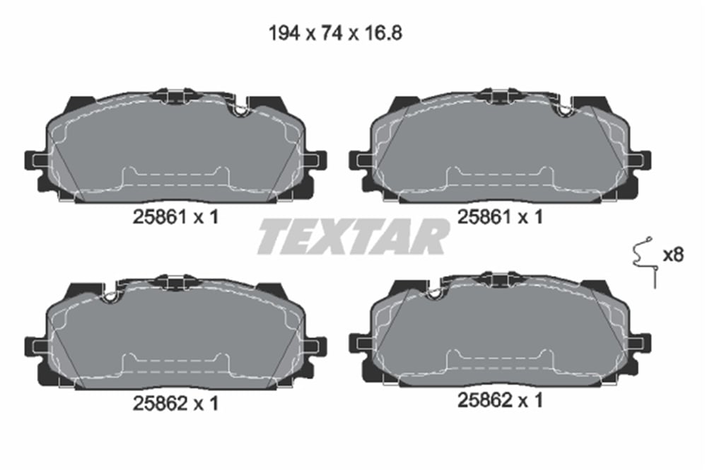 TEXTAR 2586101 - Fren Balatasi Ön - Vw A4-a5-q7