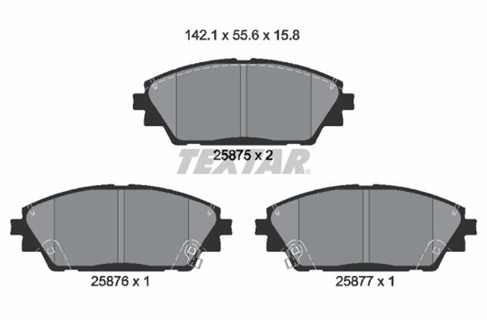 TEXTAR 2587501 - Fren Balatasi Ön - Japon Mazda 3