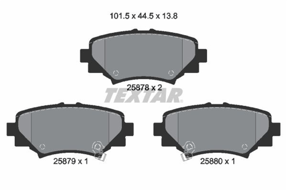 TEXTAR 2587801 - Fren Balatasi Arka - Japon Mazda 3