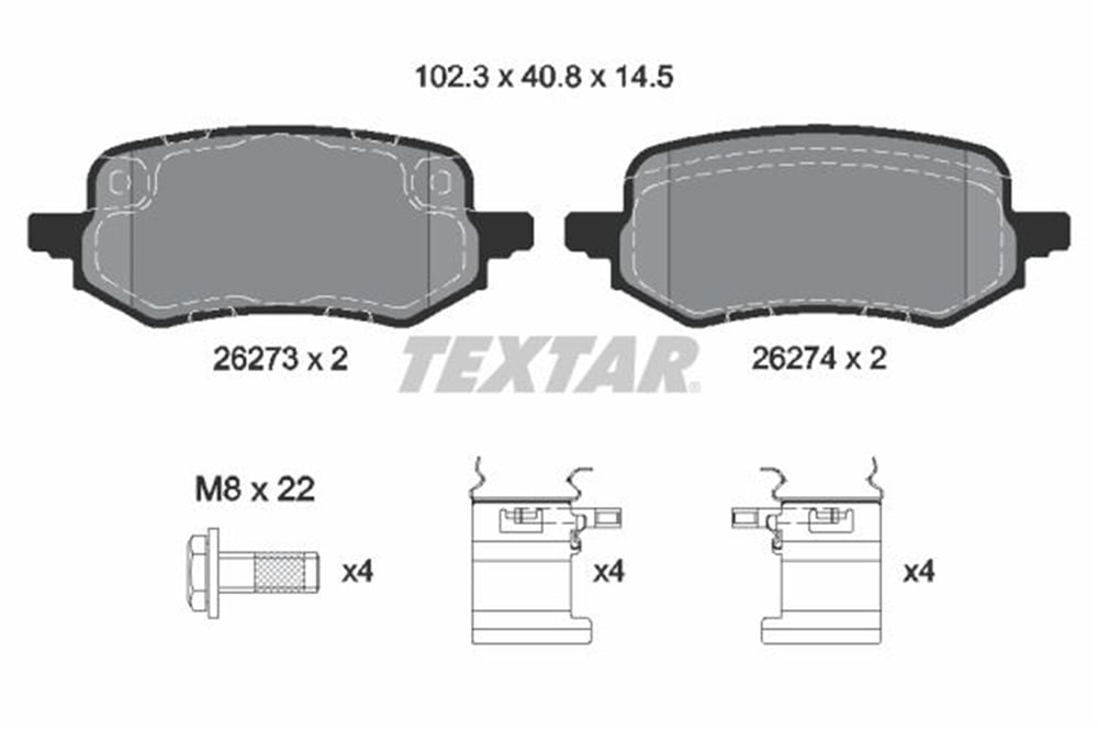 TEXTAR 2627301 - Fren Balatasi Arka - Ford Puma