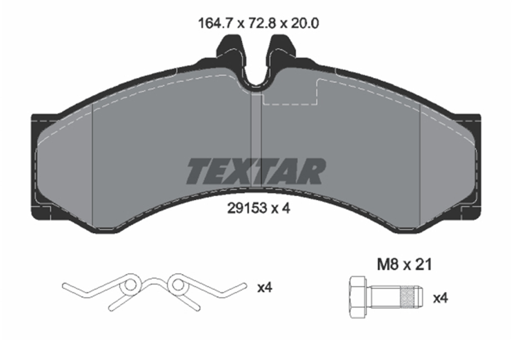 TEXTAR 2915301 - Fren Balatasi Ön - Vw Lt-sprinter