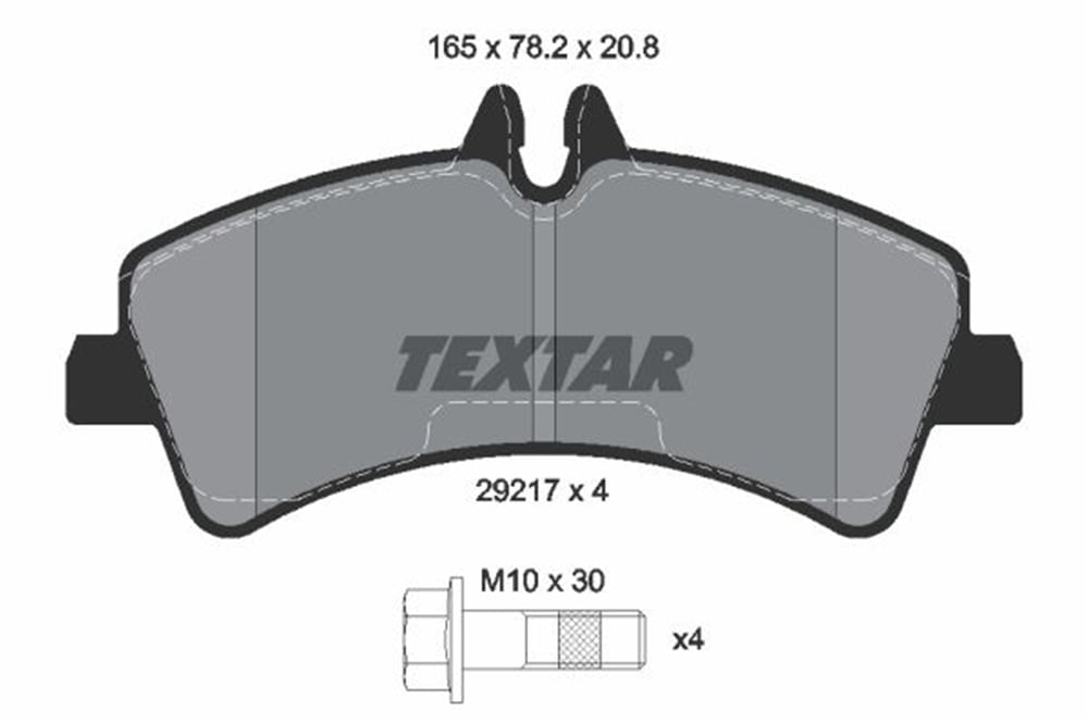 TEXTAR 2921702 - Fren Balatasi Arka - Mercedes W906 Sprinter-crafter