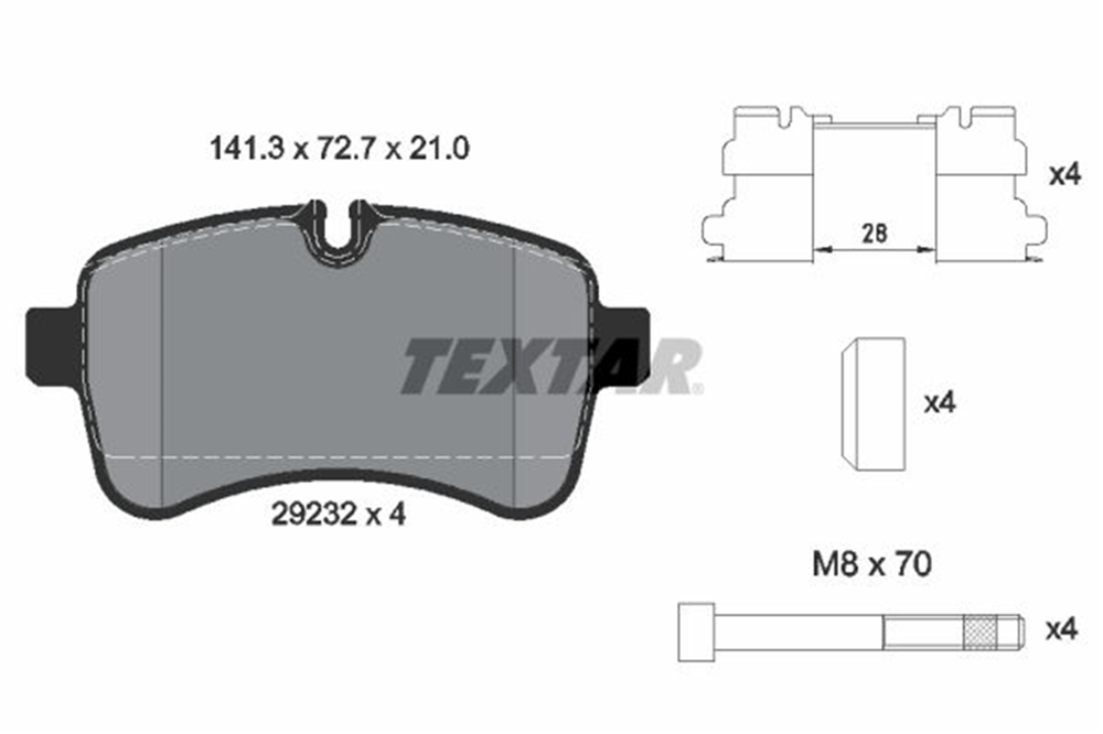 TEXTAR 2923201 - Fren Balatasi Arka - Fiat Daily Iv/v
