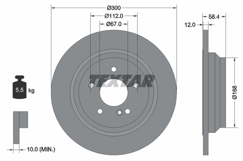 TEXTAR 92176503 - Fren Diski Arka - Mercedes W221