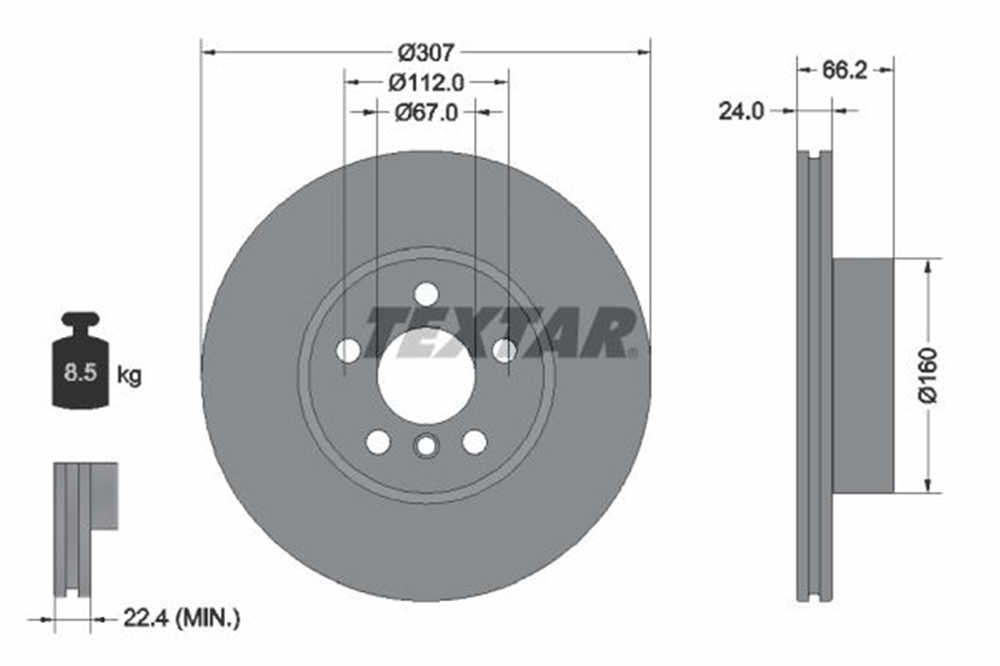 TEXTAR 92326805 - Fren Diski Ön - Bmw G20-g21-g22-g23-g26-g28