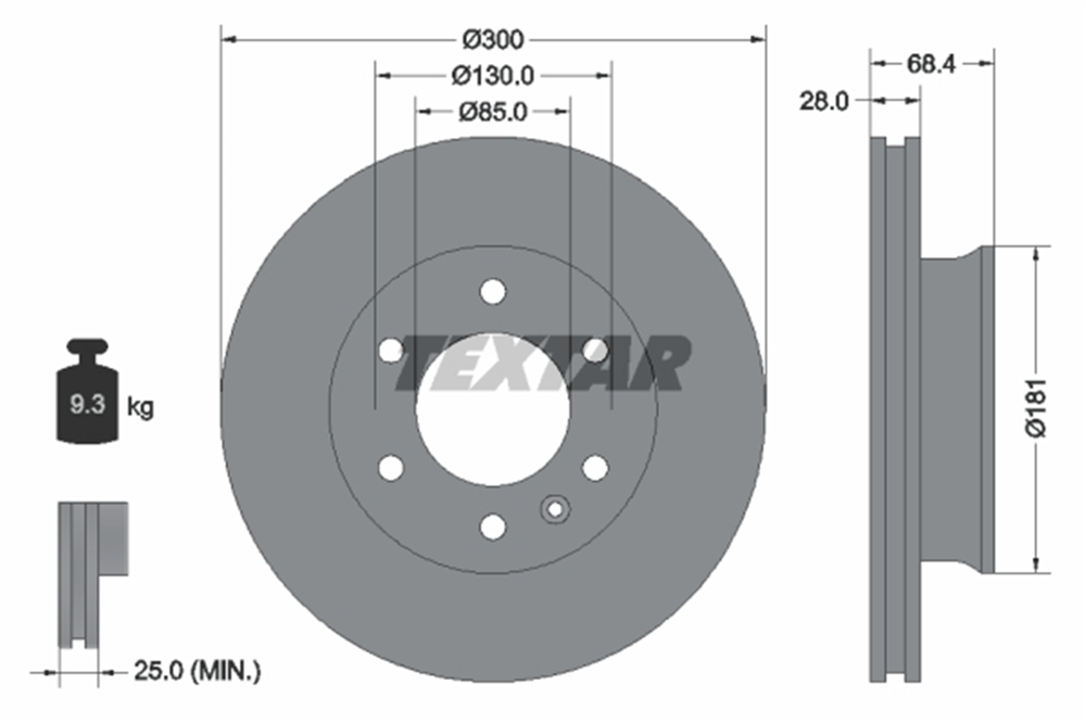 TEXTAR 93143203 - Fren Diski Ön - Vw Crafter-sprinter