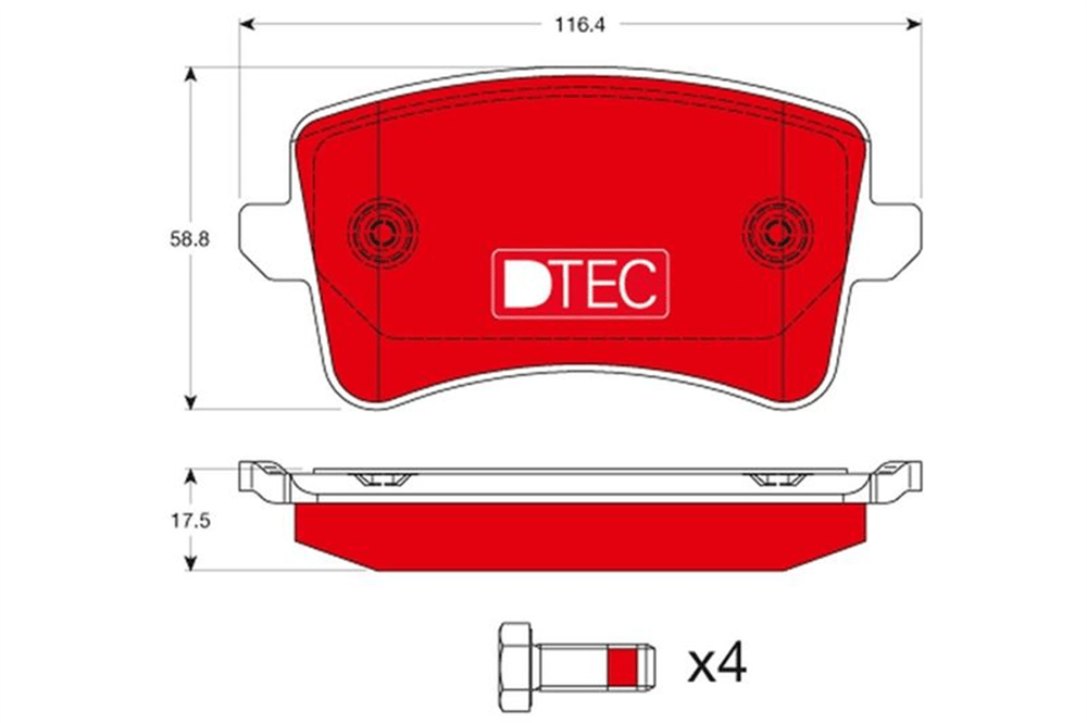 TRW GDB1765DTE - Fren Balatasi Arka - Vw A4-a5-q5