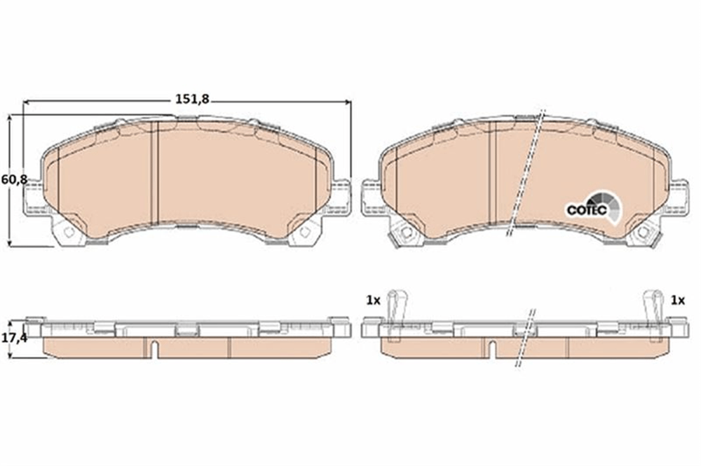 TRW GDB3545 - Fren Balatasi Ön - Japon D-max I (tfr, Tfs)