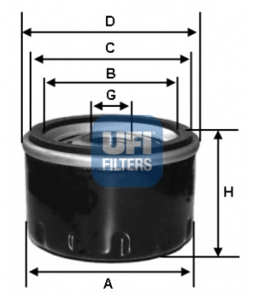 UFI 23.127.02 - Yag Filtresi - Ford Ford/bm