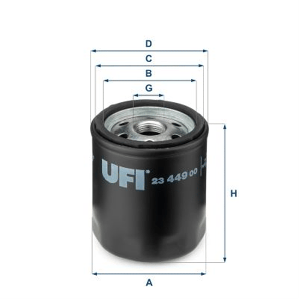 UFI 23.449.00 - Yag Filtresi - Fiat Doblo/brava/bravo/punto/alfa