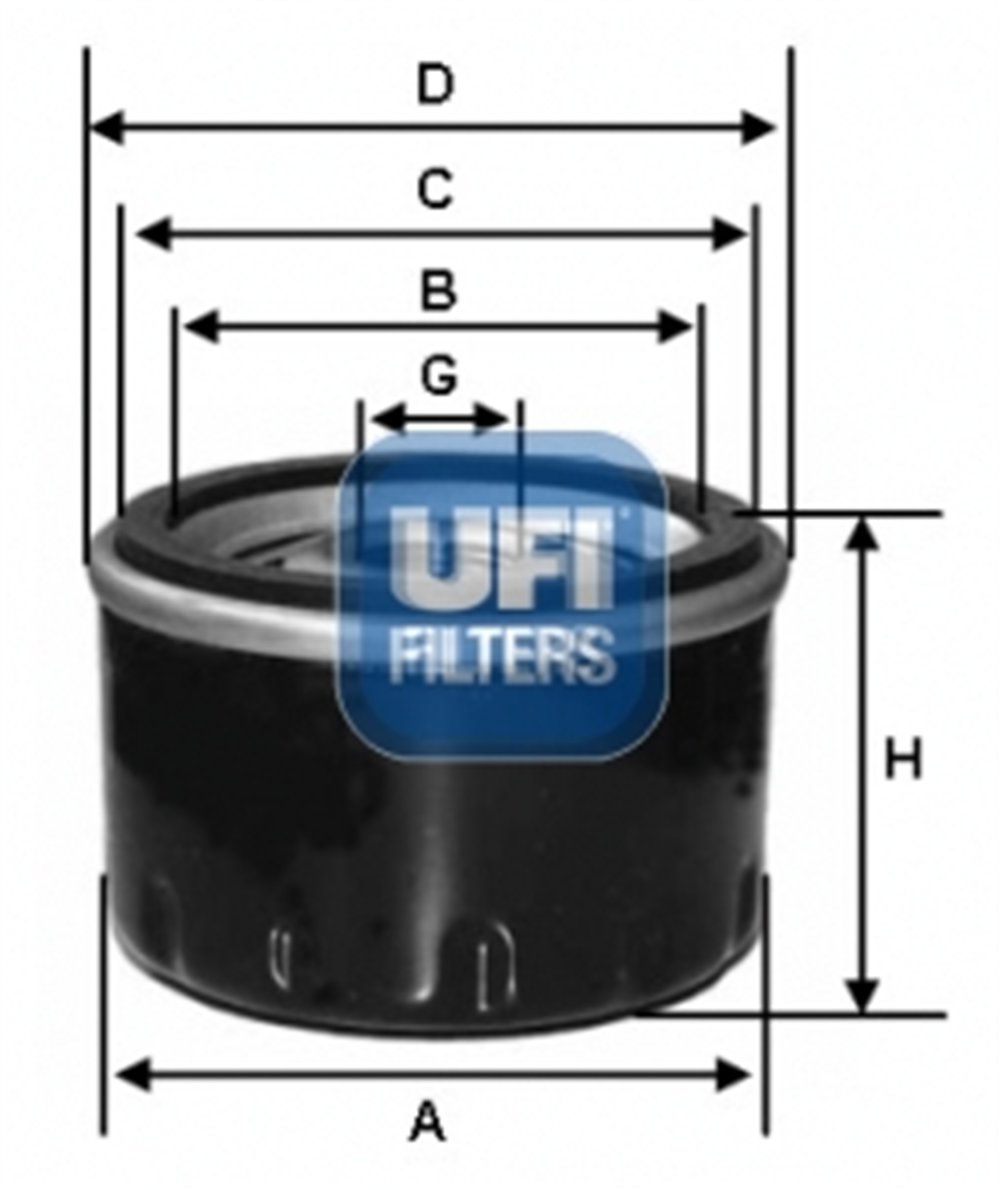 UFI 23.575.00 - Yag Filtresi - Vw Golf7-a3-leon-passat-polo-a1