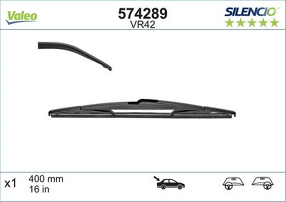 VALEO 574289 - Silecek Süpürgesi Arka - Psa 207
