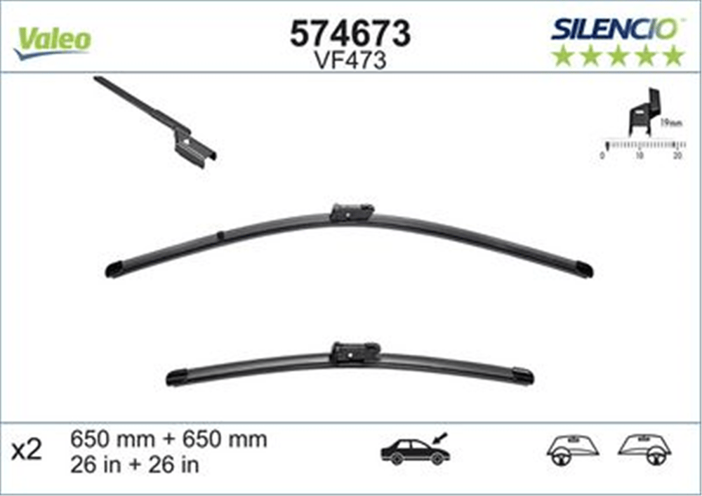 VALEO 574673 - Silecek Süpürgesi Ön Takim - Opel Astra J