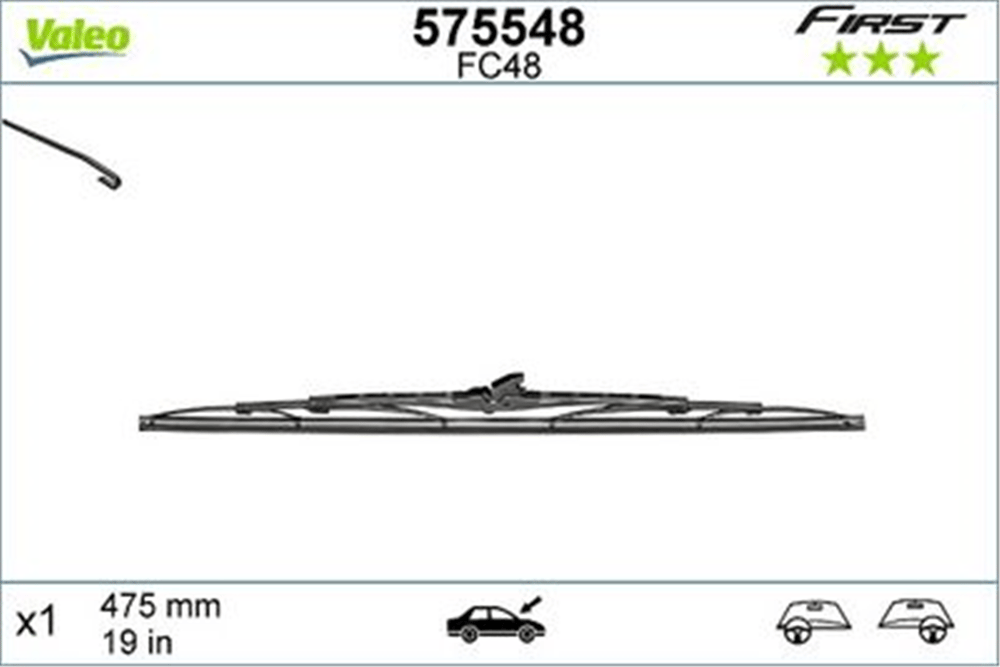 VALEO 575548 - Valeo First Vf48 (x1) (480 Mm) - Renault Tüm Modeller