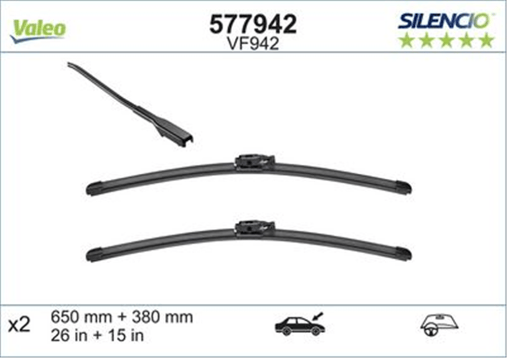 VALEO 577942 - Silecek Süpürgesi Ön Takim - Renault Captur