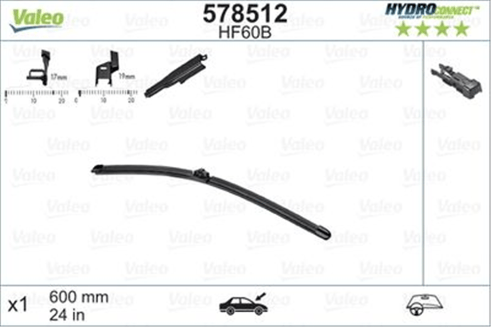 VALEO 578512 - Silecek Süpürgesi - Ford Bm