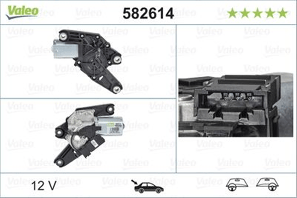 VALEO 582614 - Silecek Motoru Arka - Mercedes 212 T-model