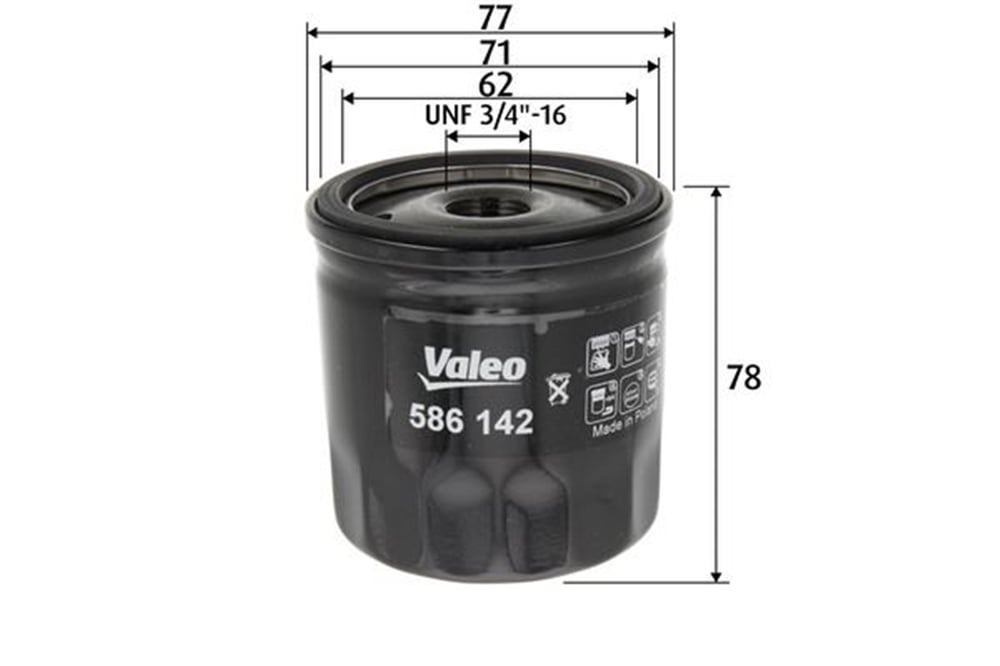 VALEO 586142 - Yag Filtresi - Vw Golf7-a3-leon-passat-polo-a1