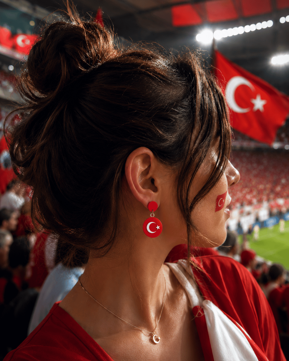 Bizim Çocuklar Küpe – Futbol Topu & Ay Yıldız Taraftar Küpesi