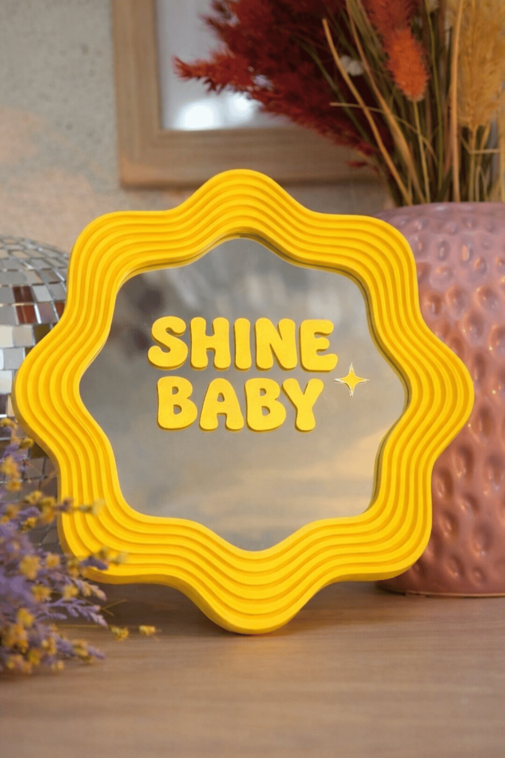 BLOOMY Ayna – Eğlenceli 3D Çerçeve – Yazılı Cam Ayna / SHINE BABY