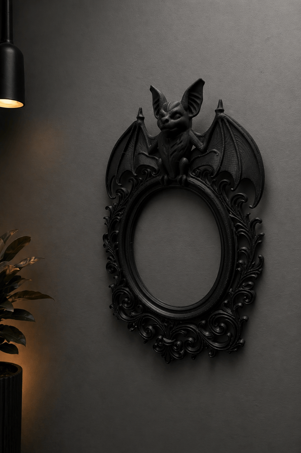 Gotik Yarasa Çerçeve, dekoratif süs