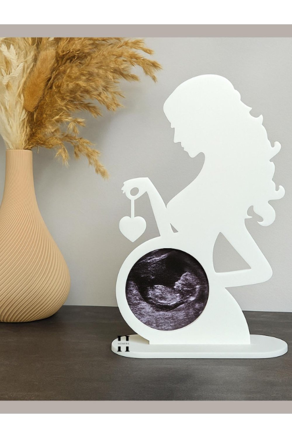 Hamile Anne Ultrason Fotoğraf Çerçevesi – PLA 3D Baskı – Yenidoğan Hatırası