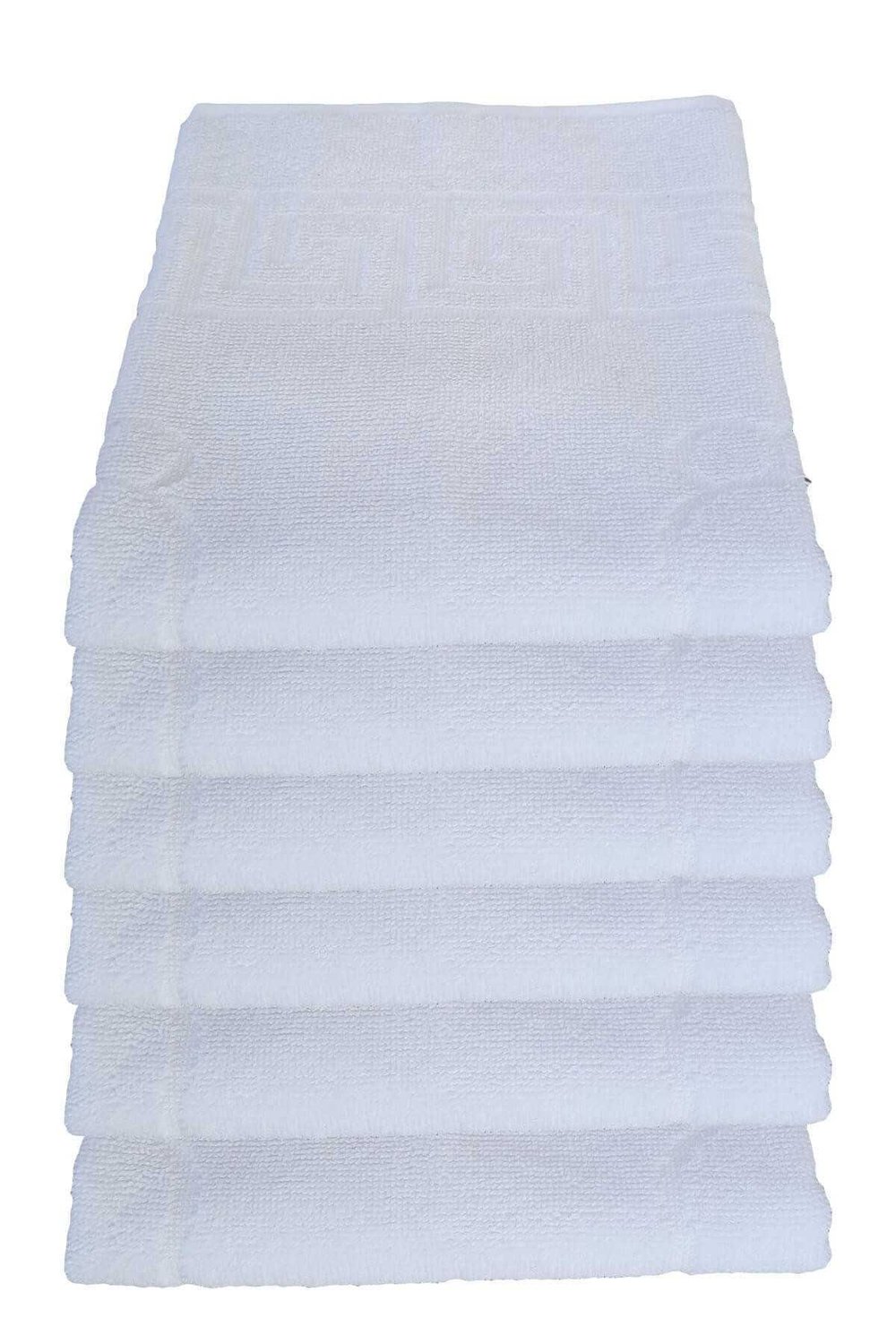 6 lı Ayak İzli Banyo Paspas Pamuklu Ayak Havlusu 50x70 Cm