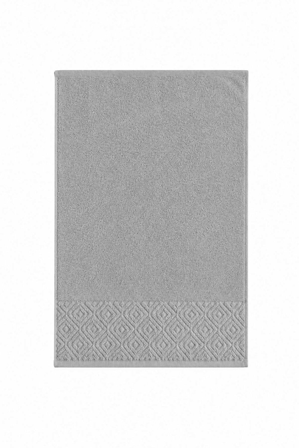 El Yüz Havlusu 50x90 cm %100 Pamuk Kısmi Kadife  Quadro Gri