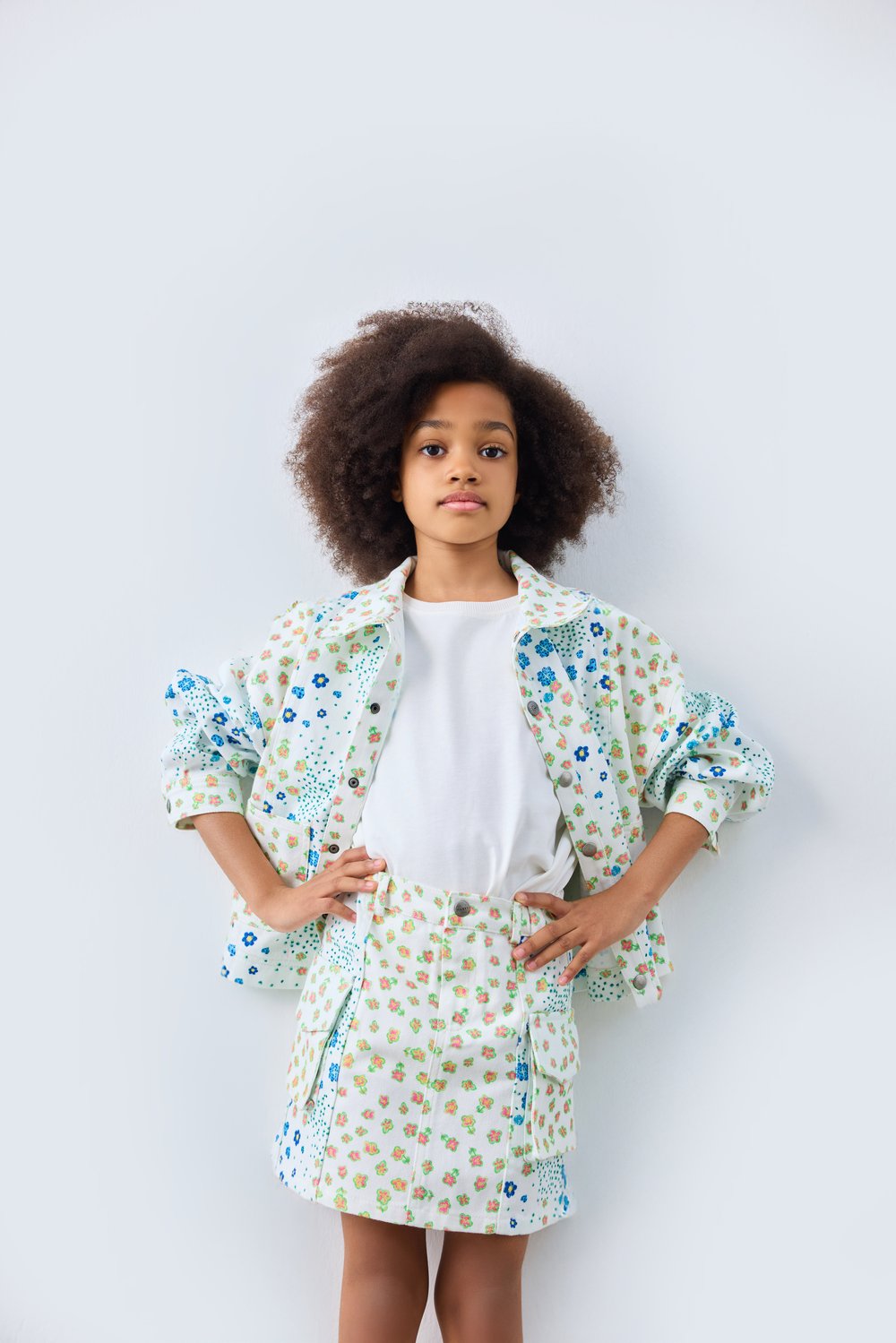 Little Bloom Gabardin Etek