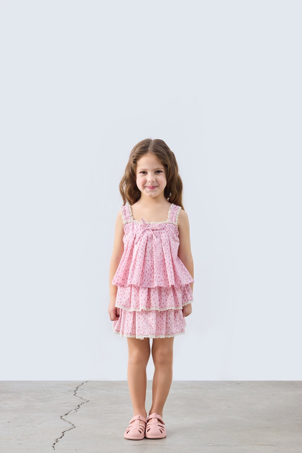 Nona Desenli Katlı Mini Etek