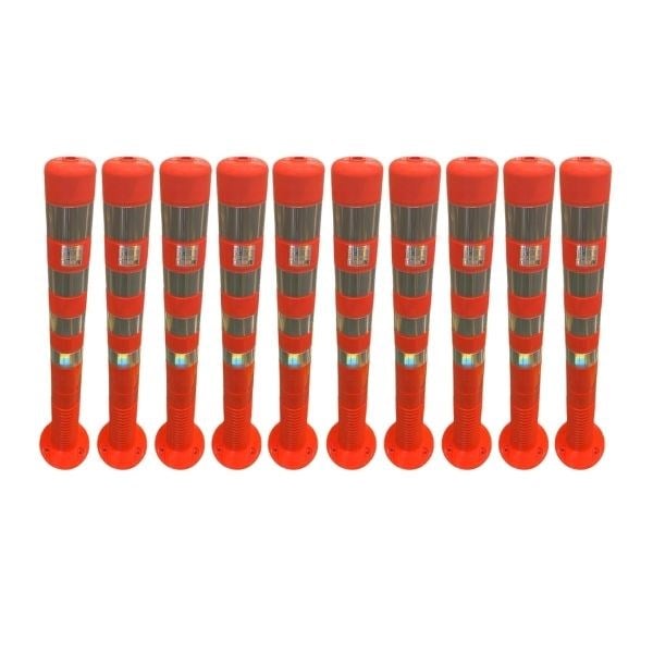 100 cm TPU Esnek Delinatör Duba 10'lu Set – Turuncu Şerit Ayırıcı