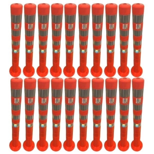 100 cm TPU Esnek Delinatör Duba 20'li Set – Turuncu Şerit Ayırıcı