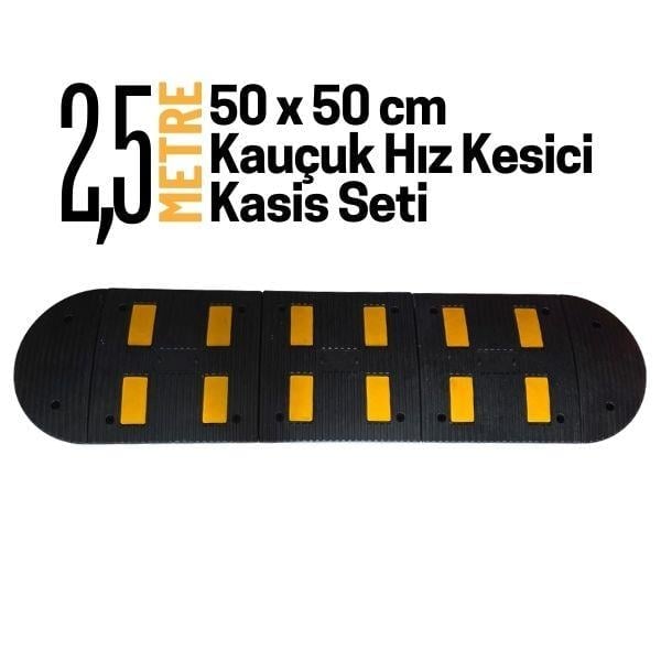 2,5 Metre Kauçuk Hız Kesici Kasis Seti 50x50 cmHYL5050K-252,5 Metre Kauçuk Hız Kesici Kasis Seti 50x50 cm